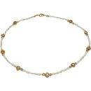 Funk-Collier Süsswasser Zuchtperle weiß mit...