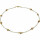 Funk-Collier Süsswasser Zuchtperle weiß mit Süsswasser Perlen goldfarben, ca. 44 cm