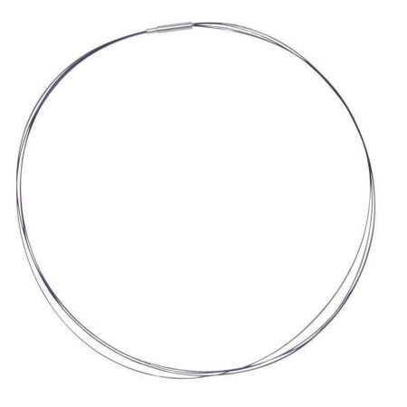 Stahl-Halsreifen vierreihig schwarz 45 cm für Bohrungen ab 2.5 mm
