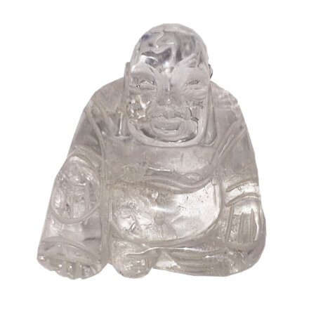 Bergkristall Happy Buddha sitzend ca. 30 x 35 mm