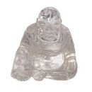 Bergkristall Happy Buddha sitzend ca. 30 x 35 mm