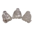 Bergkristall Happy Buddha sitzend ca. 30 x 35 mm