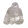 Bergkristall Buddha ca. 30 - 35  mm aus echtem Edelstein Happy Buddha sitzend, lachend