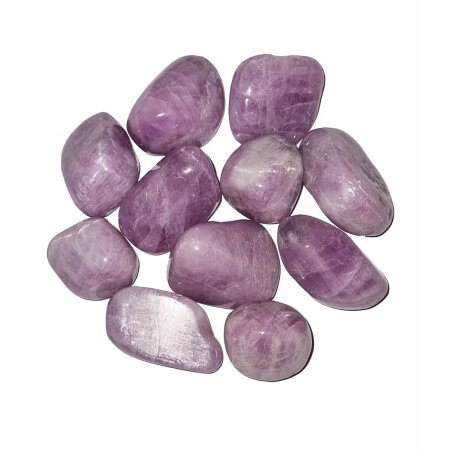 Kunzit Trommelsteine Handschmeichler mit Oberflächenstruktur ca. 25 - 40 mm