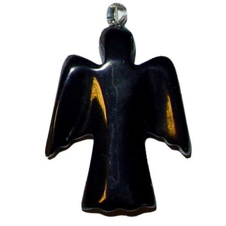 Hämatit Engel flacher Anhänger ca. 25 x 20 mm