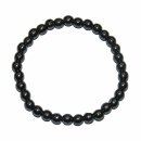 Hämatit Kugel Armband 8 mm auf stabilem Stretchband aufgezogen