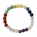 7 Chakra Multicolor Kinder Armband 6 mm Kugel auf...