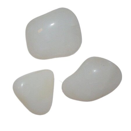 Opal weiß - Milchopal 3 Stück kleine Handschmeichler ca. 20 - 30 mm auch als Wassersteine je