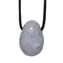 Calcit blau Trommelstein Tropfen gebohrt (2,5 mm) ca. 30...