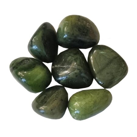 50 Gramm Nephrit / Jade Trommelsteine Handschmeichler ca....