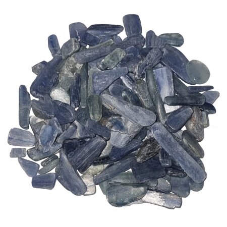 100 Gramm Disthen(Cyanit) mini Trommelsteine/Stäbe Wassersteine ca. 9 - 25 mm