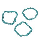 Apatit blaugrün Splitter Armband auf Stretchband ca. 4 - 8 mm, 19 - 20 cm lang