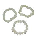 Perlmutt Splitter Armband auf Stretchband ca.  5 - 15 mm, 19 - 20 cm lang