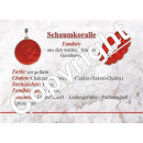 Schaumkoralle Anhänger eckig klein ca. 40 x 20 mm in silberfarbener Metall Einfassung