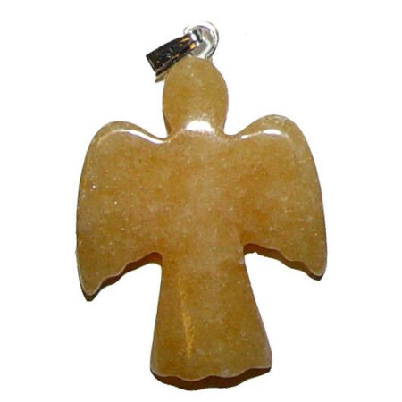Orangencalcit  Calcit orange Engel Anhänger flacher Engelanhänger ca. 25 x 20 mm