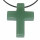 Aventurin grün Kreuz Anhänger 45 x 35 x 8 mm mit Bohrung: ca. 2,5 mm