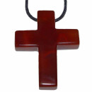 Carneol/Achat rot Kreuz 45 x 35 x 8 mm, gebohrt 2,5 mm
