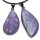 Amethyst Anhänger oval mit silberfarbiger Fassung 1 Stück